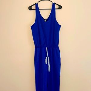 Royal blue jump suit